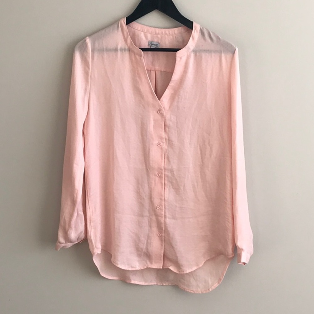 Kismet Polka Dot Blouse- Pink- Size S